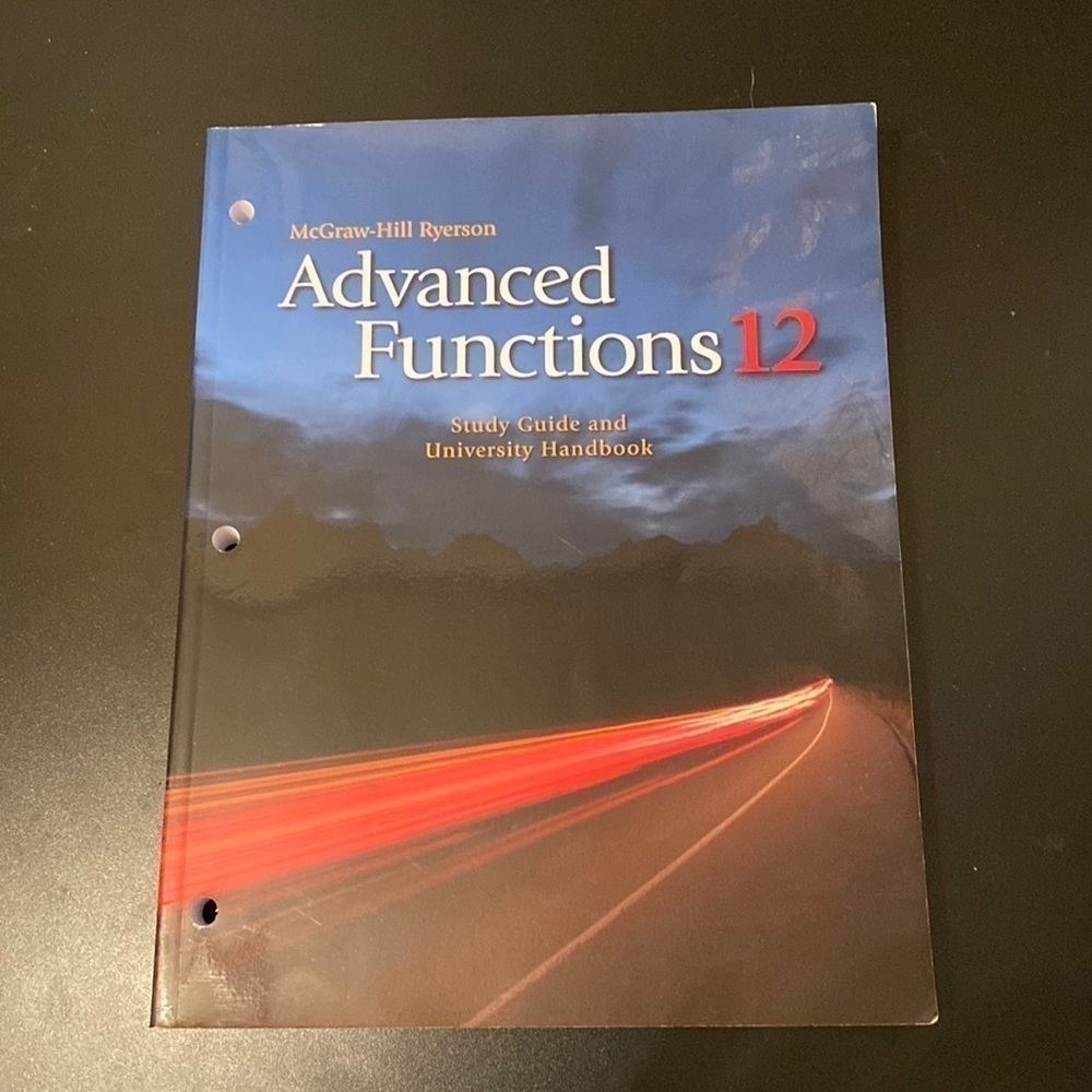 Advanced Functions 12 Study Guide and University Handbook